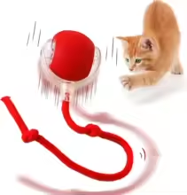 Giocattolo interattivo intelligente per gatti: palla che rotola automaticamente con coda finta